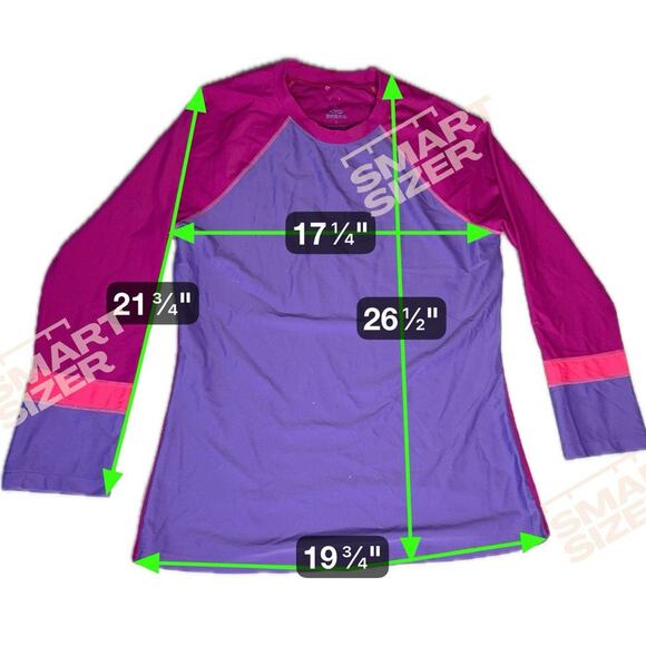 prAna Women's Lorelei Long Sleeve Sun Top Rash Guard Pink and Purple - Large - Picture 9 of 9